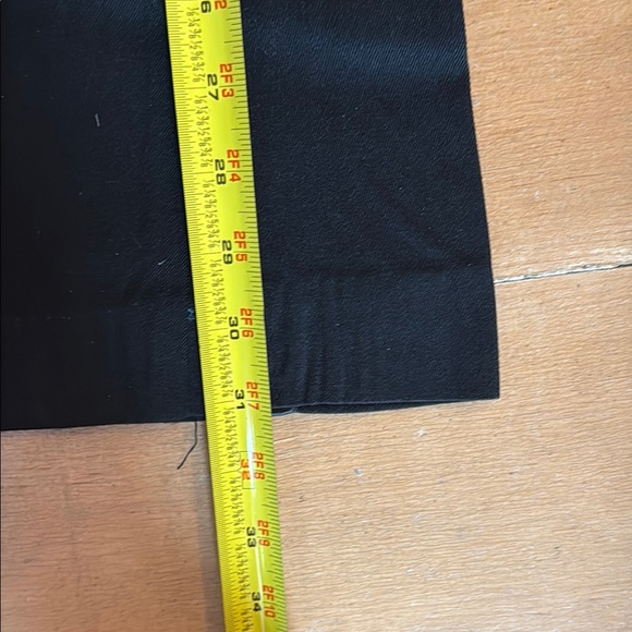 Black Dress Pants with Structured Fabric and Straight Leg Design - Picture 9 of 10